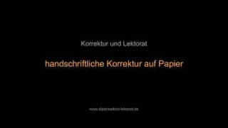 Korrektur und Lektorat  handschriftlich auf Papier  Teil 2 [upl. by Anitniuq15]