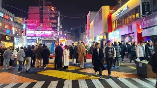 4K Seoul New Years Eve Party Night 12AM Hongdae Midnight Walk New Years Countdown [upl. by Enailuj]