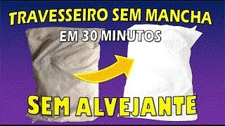 COMO LAVAR TRAVESSEIRO EM 30 MINUTOS SEM ESFREGAR NA MÃO SEM MÁQUINA LAVAGEM A SECO FÁCIL E SEGURA [upl. by Akerdnahs83]