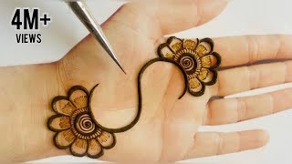 Very Easy Simple Arabic Mehndi Design Trick For Beginners S Alphabet Mehandi Design Mehendi design [upl. by Anaeel]