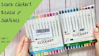 Zebra Clickart Pens Review amp Swatches [upl. by Yager105]