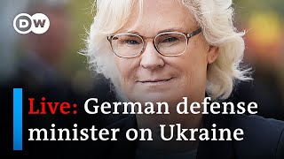 LIVE German Defense Minister Christine Lambrecht presser  DW News [upl. by Sabir]