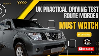 Uk Practical driving test route Morden 14 Oct 2023 follow road signs [upl. by Parsons]