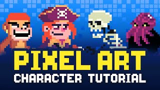 Pixel Art Character Design Tutorial  Step By Step [upl. by Okimat]