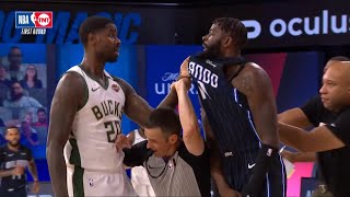 Marvin Williams amp James Ennis exchanged shoves amp Ennis hauls off and punches Darvin Ham [upl. by Adnocahs]