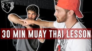 Muay Thai Training 101 Full Beginners Class [upl. by Ardnekahs]