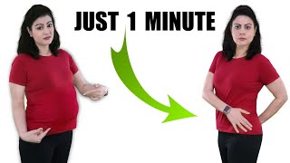 Just 1 Min Easy Exercise To Lose Belly Fat In 7 Days [upl. by Halyhs]