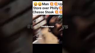 newyork man crash out over philly cheesesteak 💥💥 fired [upl. by Harvard383]