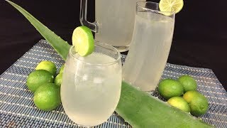 Agua de Aloe Vera  CocinandoenFamilia  Como hacer Agua de Sabila [upl. by Hilten751]