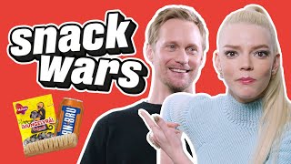 Anya TaylorJoy Is Disgusted By A Very Unique Swedish Snack  Snack Wars  LADbible [upl. by Andrade658]