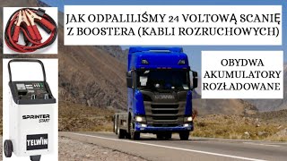 JAK ODPALIÄ† CIÄĹ»ARĂ“WKÄ Z KABLI ROZRUCHOWYCH STARTERA BOOSTERA  24 VOLT NIE ODPALA SCANIA MAN VOLVO [upl. by Rajiv818]