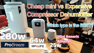 Cheap Mini dehumidifier vs Expensive compressor dehumidifier watch before you buy one [upl. by Aylmer558]