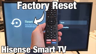 Hisense Smart TV How to Factory Reset Back to Factory Default Settings [upl. by Perzan]