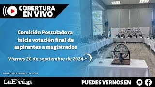 Retransmisión Comisión Postuladora inicia votación final de aspirantes a magistrados [upl. by Dnalsor]