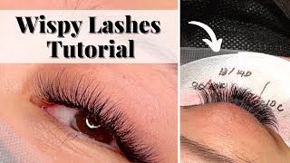 Wispy Lash Extension Tutorial LASH MAP [upl. by Kulseth]