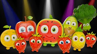 Funky Fruits amp Veggies EXTENDED  Fun Animation with Music  Baby Sensory Dance Video [upl. by Haet]