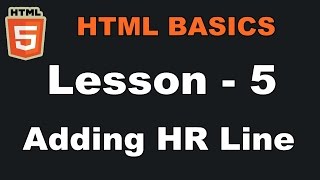 Lesson5 How to add Horizontal Line in HTML In Hindi [upl. by Kcajyllib]