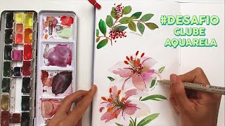 AQUARELA BOTÂNICA  Speed painting [upl. by Aroc]