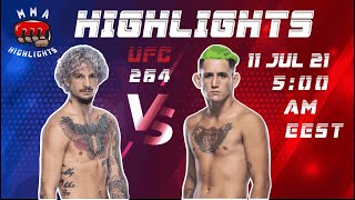 Sean Omalley vs Kris Moutinho  UFC 264  quotMoving forward like a Green Hair Zombiequot [upl. by Meekahs244]