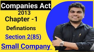 Companies Act 2013  Chapter1  Definitions  Section 285  Small Company [upl. by Leander475]