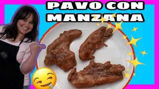 🦃 CHULETA de PAVO  salsa de MANZANA 🍎 [upl. by Harland]