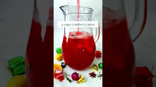 Christmas Party Punch Recipe Shorts  Nonalcoholic Fruit Punch [upl. by Antonino]