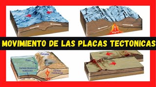 🔴 MOVIMIENTOS DE LAS PLACAS TECTONICAS de la Tierra 🌋 Convergente divergente y transformante 💥 [upl. by Weitzman]