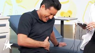 Mario Lopez Tries Labor Pain amp Contraction Simulation Ahead Of Mothers Day [upl. by Niledam]