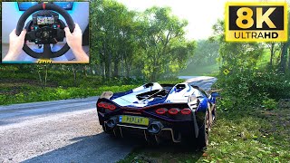 8K MAXIMUM Settings Steering wheel Gameplay in Forza Horizon 5  Nvidia GeForce RTX 4090 24GB [upl. by Graves]