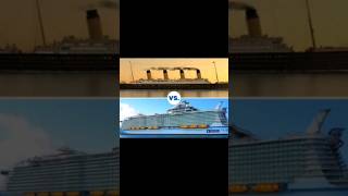 Royal Caribbean 🔥 Vs Titanic  size Comparison 🔥🔥titanic iceberg cruiseship shorts tranding [upl. by Aidyl229]