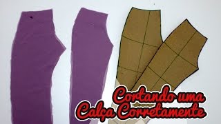 Como cortar uma calça corretamente [upl. by Leilah]