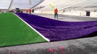 New Husky Stadium Field Turf Installation [upl. by Elburt719]