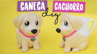 DIY KAWAII Caneca de Cachorro Golden Retriever Pipoca Por Isabelle Verona [upl. by Amalberga777]