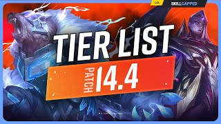 NEW TIER LIST for PATCH 144  League of Legends [upl. by Worrad]