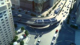 Idea of future transportation  Straddling Bus in China [upl. by Joshua]