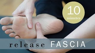 How to Release Fascia  Foot Release Plantar Fascia and Downdog  Yoga Lifestyle with Melissa [upl. by Lupee]