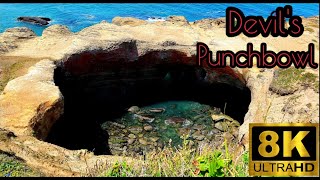 Devils Punchbowl  Oregon  Pacific Coast  8K  24 FPS [upl. by Ahsilef187]