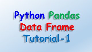 Data analysis with python and Pandas  DataFrame Tutorial 1 [upl. by Nicolai]