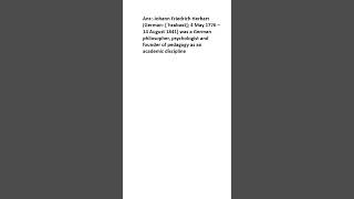 What is Johann Friedrich Herbart [upl. by Allebasi]