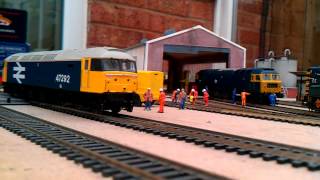 Heljan class 47 with howes fitted sound esu loksound v40 decoder [upl. by Labors]