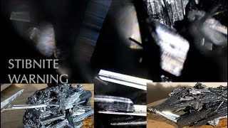 STIBNITE WARNING  Antimony Sulfide Requires Careful Handling Rockhounding Rock Collecting [upl. by Assirhc]