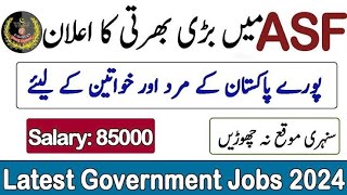 ASF Latest Jobs 2024 For Males amp Females ASF Online Registration 2024 by Dija talks [upl. by Ahseer508]