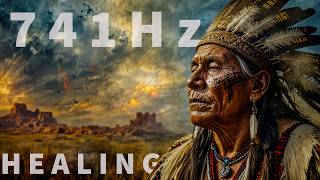 741Hz Healing Frequency  Echoes of the Ancients  Native American Flute Meditation Sleep Music [upl. by Kennett]