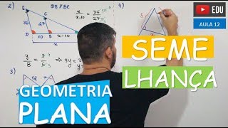 ⭕ Semelhança de Triângulos  GEOMETRIA PLANA Aula 12 [upl. by Honeyman]