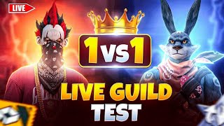 FF 1V1 GUILD TEST LIVE [upl. by Suaeddaht469]