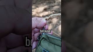 🪖 US Ranger Lighter Hack with Hemp Cord 🔥 survival [upl. by Maiocco]