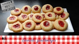 Gevulde zandkoekjes  Recept  Koken met Mariëlle [upl. by Farah]