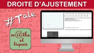 Déterminer et tracer la droite dajustement moindres carrés  Terminale [upl. by Nuhsal]