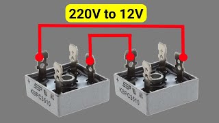 How To Make 220V to 12V 60A Battery Charger  Full Bridge Rectifier Circuit [upl. by Colp384]