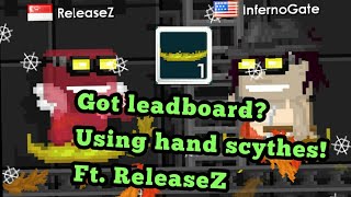 Growtopia  Using hand scythes Ft ReleaseZ [upl. by Nnyl98]